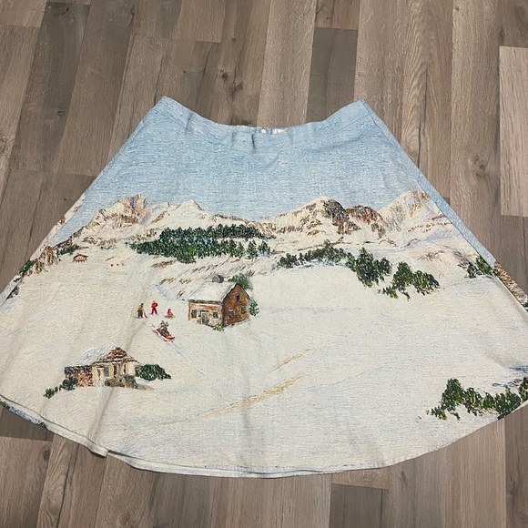 NWT Anthropologie Corey Lynn Calter Winter Wonderland Midi Skirt Size 1X - Picture 3 of 7